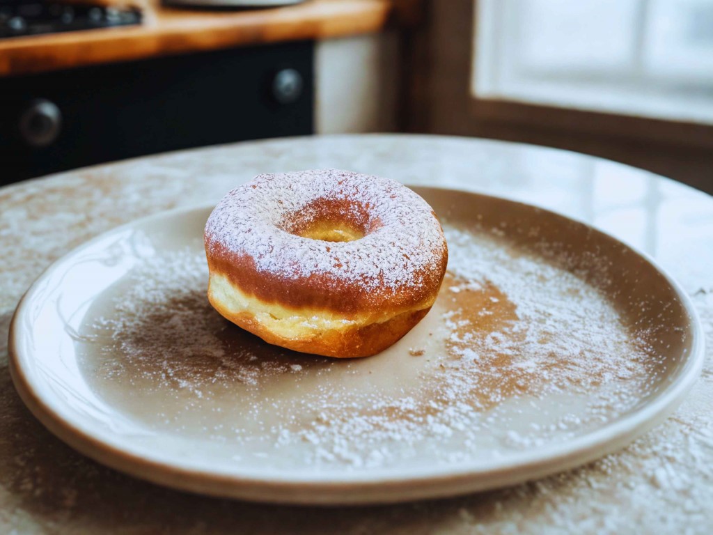 Pączek oponka pudrowany